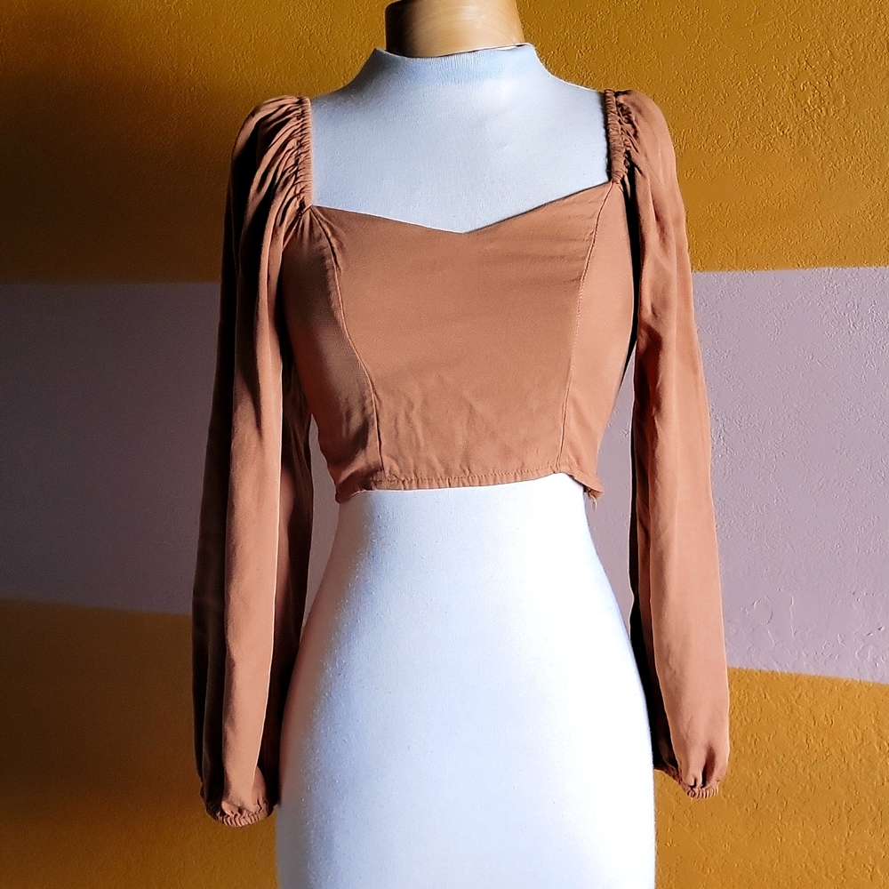 Small burnt orange Forever 21 crop top